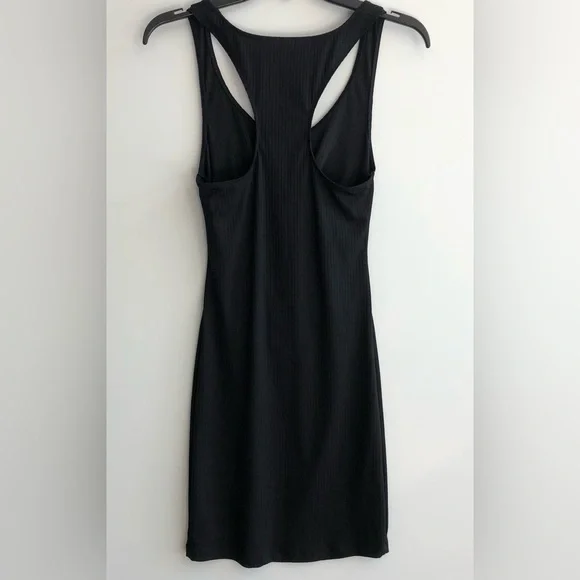 Victoria Secret Sport Dress Women’s S Black Open Mid Section Tank Tie Knot Front - Picture 2 of 11